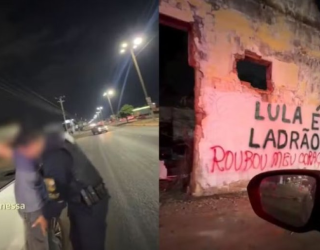 Professor lulista � preso pichando muro em VG: roubou meu cora��o