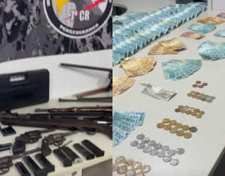 PM desmantela paiol de armas de faco criminosa; trs pessoas so presas