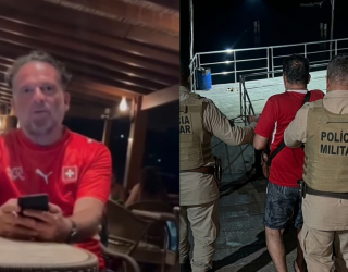 Cantora filma italiano que a assediou em Morro de S�o Paulo: "Qual � o seu valor?"