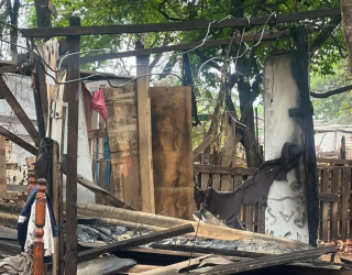 Corpo carbonizado encontrado em casa queimada em Campo Grande